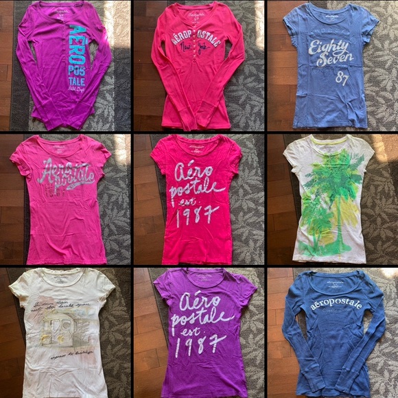 3/$15 Aeropostale (aero) short sleeve top purple - Picture 3 of 4